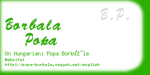 borbala popa business card